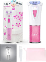 Skin Epilator, 2025 New Hair Remover for Women with LED Light, Portable Epilator, Epilator for Face/Arm/Pubic/Leg/Body/Finger/Bikini Area Electric Hair Remover