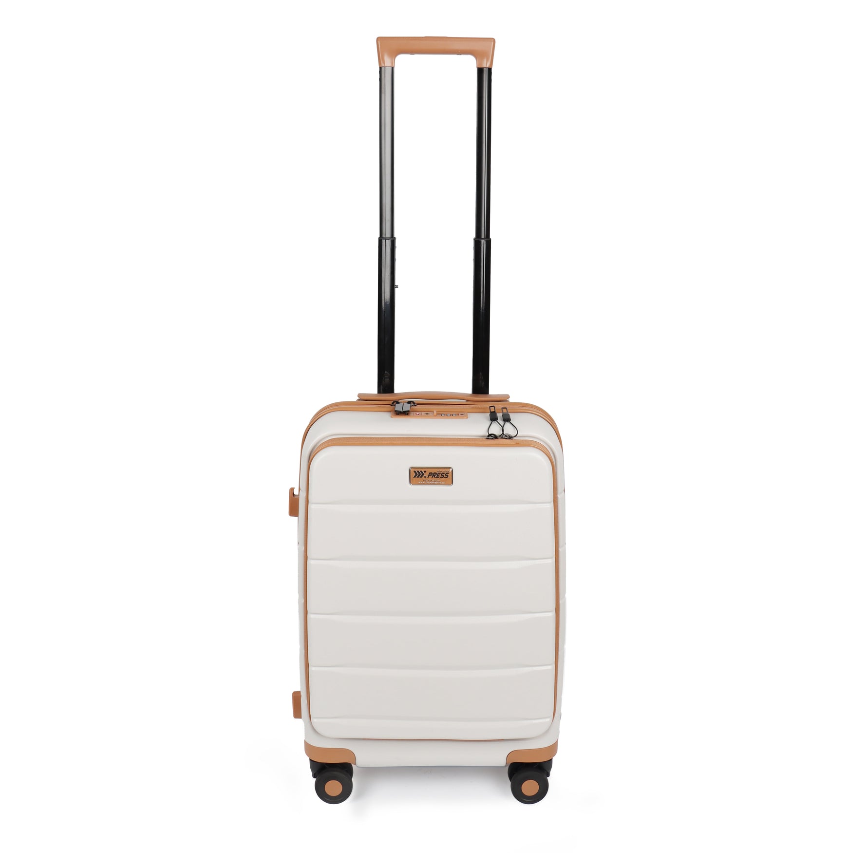 Carry on Luggage 22 X 14 X 9 Airline Approved Lightweight Hardside Spinner Luggage with TSA Lock and Laptop Compartment, Beige, CY2431