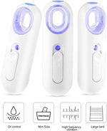 Mist Sprayer 25ML Nano Spray Water Meter - High Frequency Vibration Quiet Design Water/Oil Balance Control Eyelash Extensions Mist Atomization Facial Humectant Steamer Cool Mist Face Beauty Care