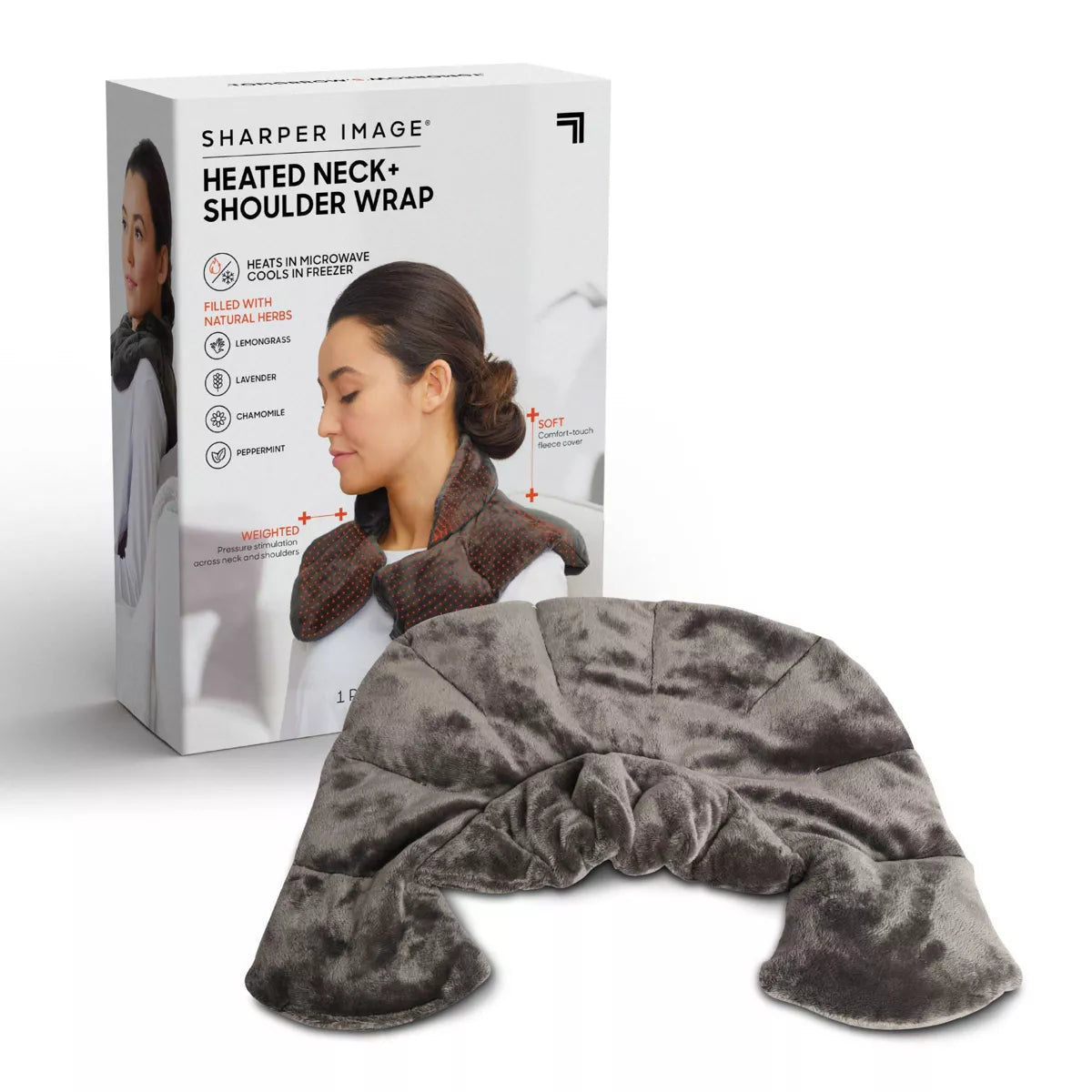 Sharper Image Neck and Shoulder Therapy Wrap - Gray