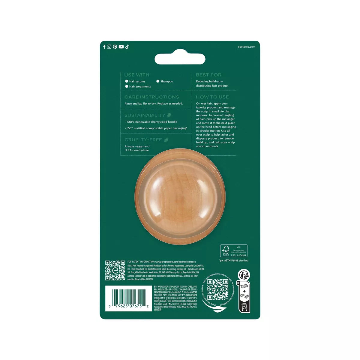 Ecotools Shower Scalp Massager - 1Ct