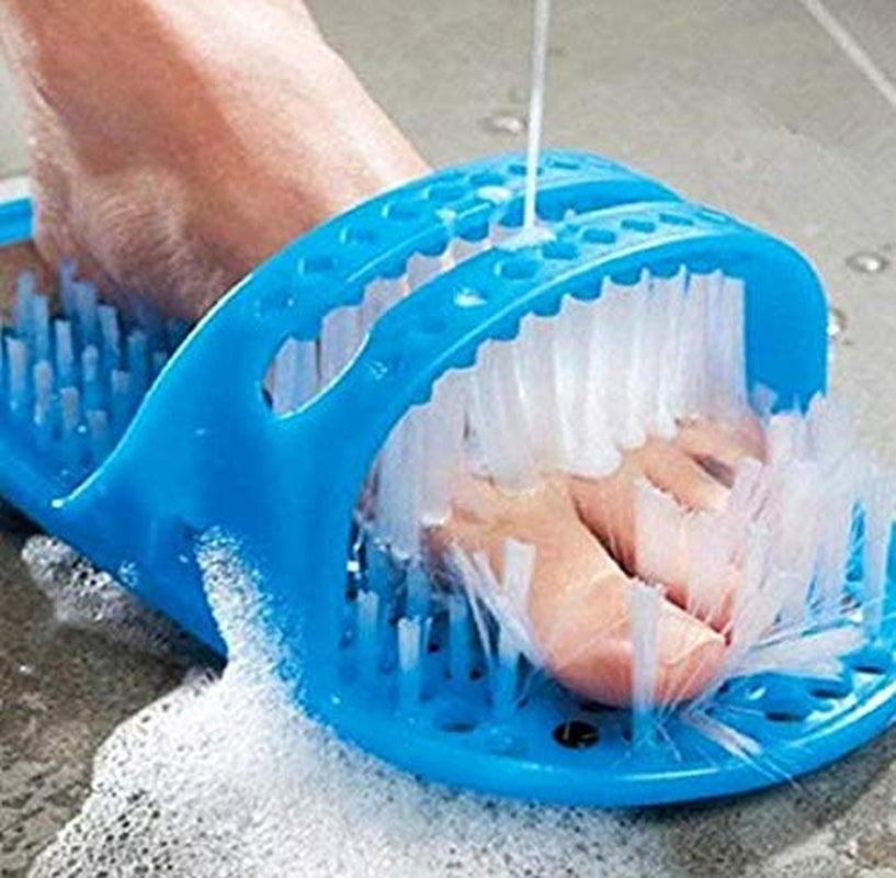 Simple Feet Cleaner, Magic Foot Scrubber, Exfoliating Easy Feet Cleaning Brush, Foot Shower Spa Massager Slippers for Unisex Adults