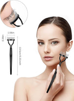 7Pcs Eyelash Comb Brush Tools Eyebrow Brush Comb Eyelash Separator Tool Professional Eye Brow Spoolie Brushes for Makeup Grooming Eyelash Curler Silicone Refill Pads Tweezers Scissors