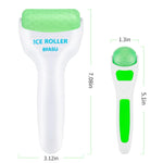 Ice Roller, Face Roller 2 PCS, Massage Tools with Mini Roller for Eye, Face and Body, Relax and Alleviate Puffiness Fine Lines Minor Pain (Green)