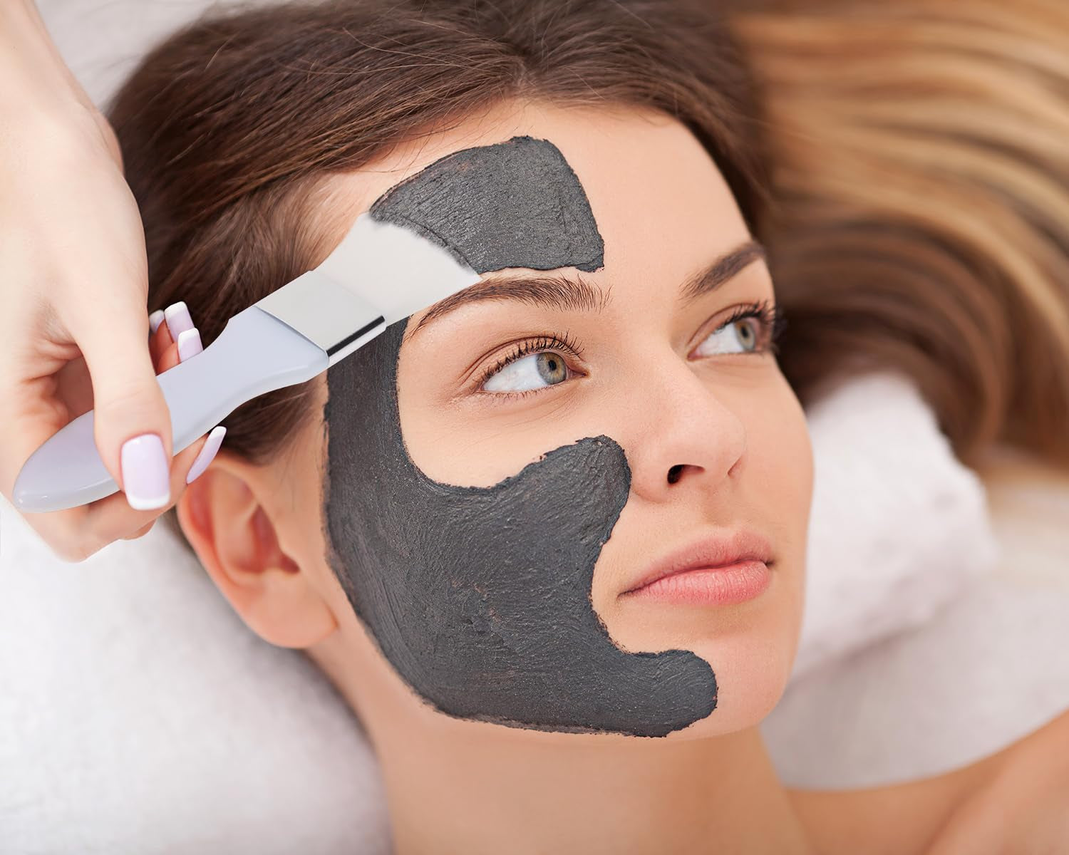 3Pcs Face Mask Brushes 5.19Inch Flexible Facial Mud Mask Applicator Tool for Face Beauty Skincare Body Lotion Moisturizers (White)