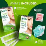 Nad'S Facial Wax Strips - Facial Hair Removal for Women - Waxing Kit with 48 Fac