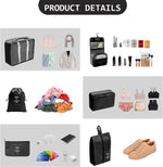 Packing Cubes 9 Set, Travel Packing Organizers with Large Toiletries Bag for Clothes Shoes, Black