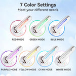 Neck Massager, 7-In-1 Multifunctional Facial Massager, Face Sculpting Tool for Skin Care, At-Home Face Tool with Vibration and Thermal, White