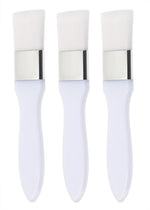 3Pcs Face Mask Brushes 5.19Inch Flexible Facial Mud Mask Applicator Tool for Face Beauty Skincare Body Lotion Moisturizers (White)