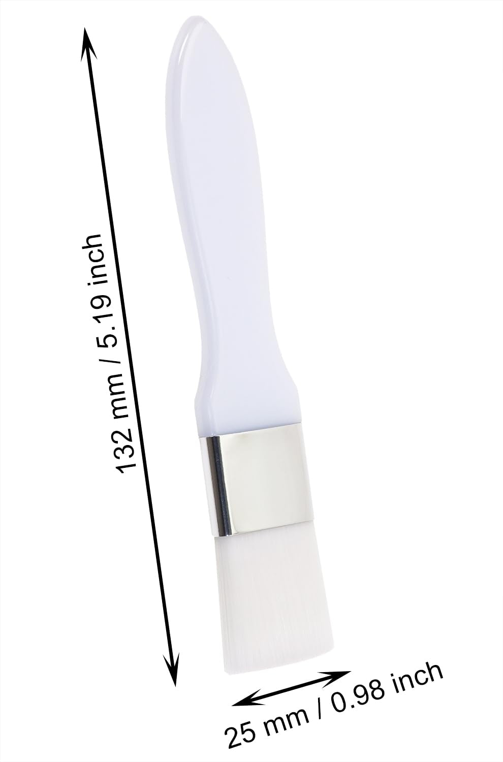 3Pcs Face Mask Brushes 5.19Inch Flexible Facial Mud Mask Applicator Tool for Face Beauty Skincare Body Lotion Moisturizers (White)