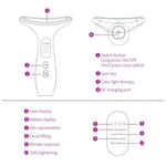 Face Neck Massager Red Light Therapy, 3 Color Facial Massager, Face 𝖲culpting Wand for Wrinkles, Skin Care, Firming, Rechargeable Beauty Tool