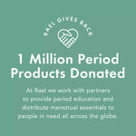 Rael Organic Cotton Cover Overnight Menstrual Fragrance Free Pads - Unscented - 12Ct